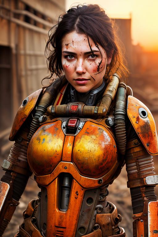 20157-3003356498-realistic photo modelshoot style, (detailed face), (woman waifu in a cramped rusty hydraulic mech exoskeleton), sunset, oily, sw.png